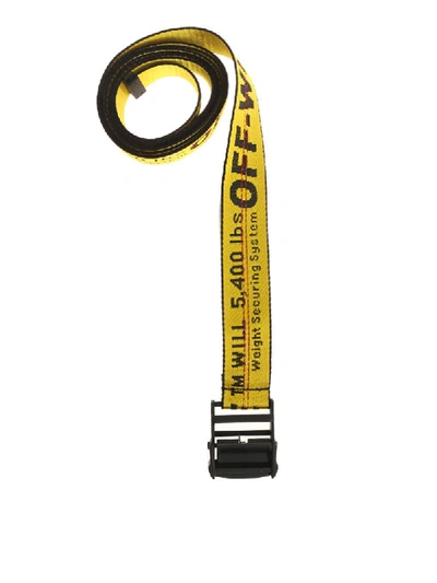 Off-white Yellow Logoed Fabric Belt