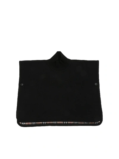 Burberry Beatrix Reversible Poncho In Black