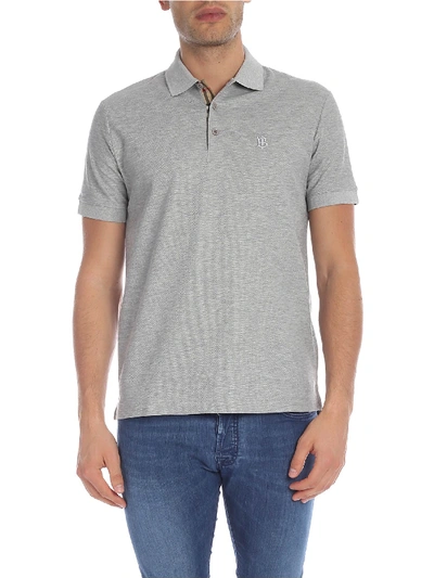 Burberry Eddie Polo In Grey Piqué