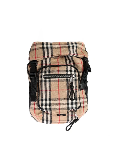 Burberry Archive Check Pattern Leo Belt Pack In Beige