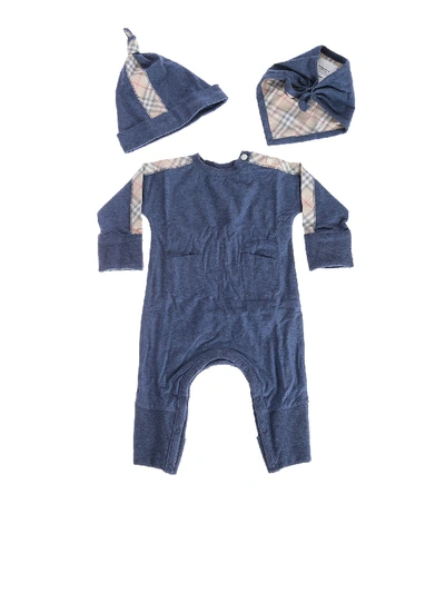 Burberry Babies' Three Pieces Colby New Set In Blue