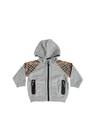 Burberry Babies' Hamilton Sweatshirt In Grey Melange Color In Gray