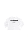 BURBERRY WHITE T-SHIRT WITH HORSEFERRY PRINT