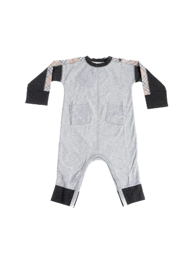 Burberry Babies' Colby Rompersuit In Melange Grey In Gray
