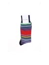 PAUL SMITH BLUE MELANGE SOCKS WITH TERA STRIPE PATTERN