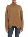 GOLDEN GOOSE KAEDE TURTLENECK IN CAMEL COLOR