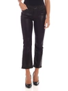 J BRAND SELENA TROUSERS IN BLACK WITH COATING