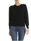 KANGRA CASHMERE BLACK CARDIGAN WITH MICRO SEQUINS