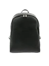 CANALI BLACK LEATHER BACKPACK WITH LOGO DETAIL,NA00051/110 P325918