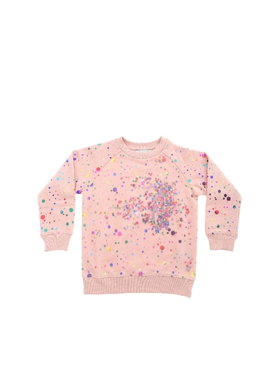 Stella Mccartney Kids' Pink Sweatshirt With Sequins