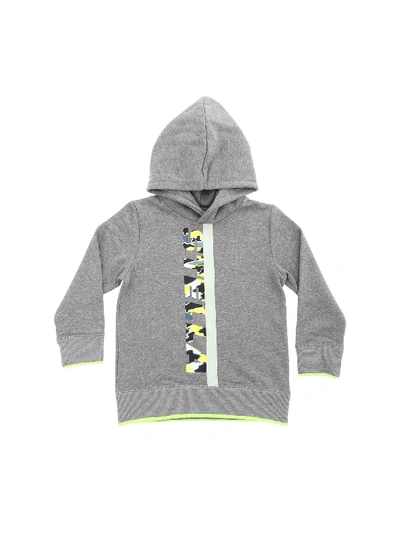 Stella Mccartney Kids' Grey Sweatshirt With Camouflage Logo Print