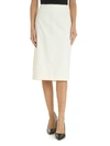 N°21 VISCOSE AND WOOL SKIRT IN CREAM COLOR