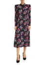 MARC JACOBS FLORAL PRINTED LONG DRESS IN BLACK