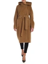 TAGLIATORE DAISY HOODED COAT IN CAMEL COLOR,DAISY D7022 A602