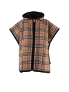 BURBERRY PONCHO IN MERINO WOOL WITH HOOD