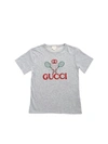 GUCCI EMBROIDERY T-SHIRT IN GREY,586167 XJBK2 1135