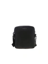 ERMENEGILDO ZEGNA REPORTER SHOULDER BAG IN BLACK