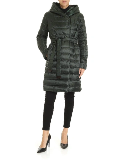 Max Mara The Cube Novef Down Jacket In Green