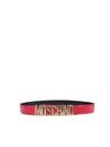 MOSCHINO BELT IN RED LEATHER