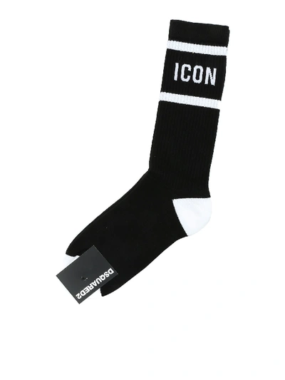 Dsquared2 Icon Socks In Black