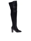 STUART WEITZMAN FLEUR BOOTS IN BLACK LEATHER