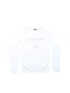 BALMAIN PRINT SWEATSHIRT IN WHITE