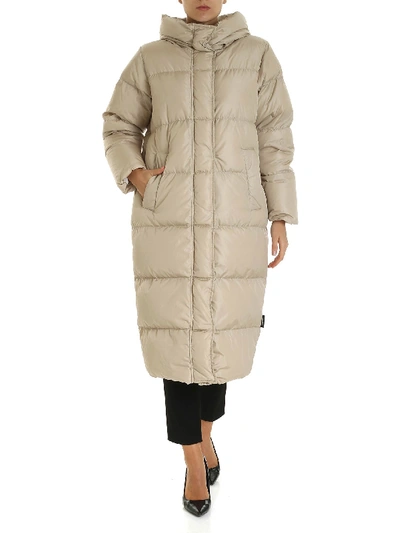 Max Mara Battage Down Jacket In Beige