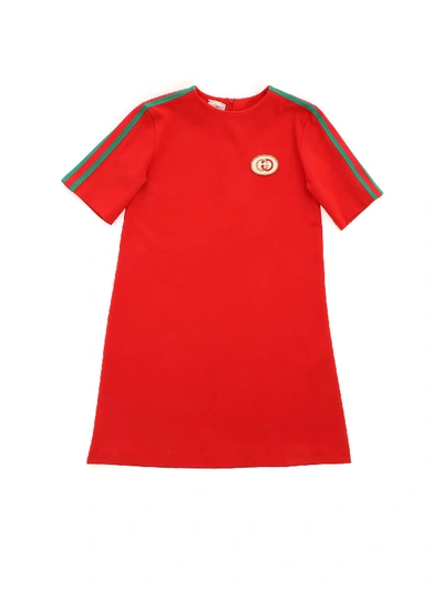 Gucci Kids' Logo Patch T-shirt In Red