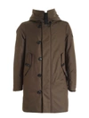 PEUTEREY KASA SL 00 FUR DOWN JACKET IN ARMY GREEN colour