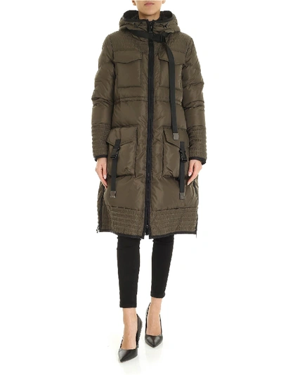 Pinko Sciroppo Down Jacket In Military Green Color