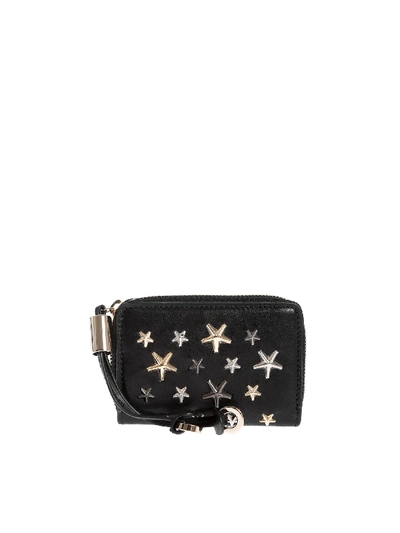Jimmy Choo Nellie Ltr Coin Purse In Black