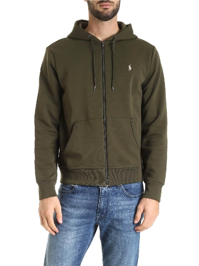 Polo Ralph Lauren Logo Embroidery Hoodie In Green