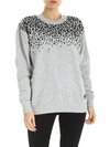 MICHAEL KORS JEWELED ANIMELIER MOTIF SWEATSHIRT IN GREY