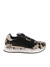 Premiata Conny Leopard Print Sneakers In Black