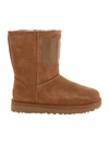 UGG SHORT LOGO CLASSIC ANKLE BOOTS IN BROWN
