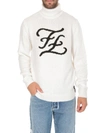 FENDI KARLIGRAPHY TURTLENECK IN WHITE