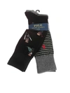 POLO RALPH LAUREN POLO RALPH LAUREN SET 2 BLACK AND GREY SOCKS