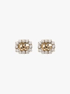 GUCCI GUCCI GOLD-PLATED GG LOGO CRYSTAL EARRINGS,605779J1D5014539888