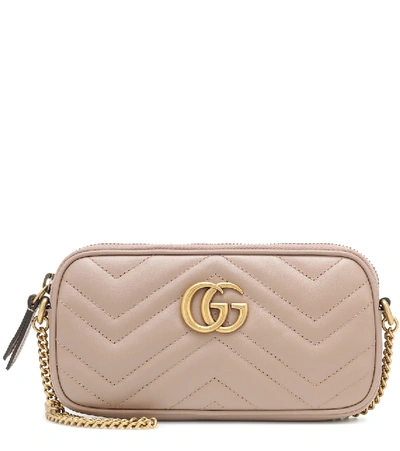 Gucci Gg Marmont Mini Camera Shoulder Bag In Pink