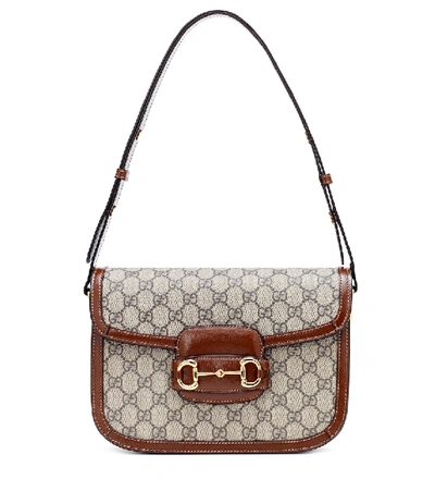 Gucci Horsebit 1955 Gg Shoulder Bag In Brown