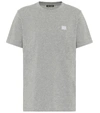 Acne Studios Womens Light Grey Melange Ellison Patch-embroidered Cotton T-shirt L In X92