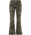 BALMAIN CAMOUFLAGE MID-RISE FLARED JEANS,P00429970