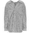 BALENCIAGA SWING STRIPED COTTON-BLEND SHIRT,P00437248