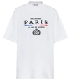 BALENCIAGA PARIS FLAG COTTON T-SHIRT,P00437276