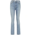RE/DONE DOUBLE NEEDLE HIGH-RISE SLIM JEANS,P00437556
