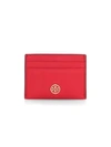 Tory Burch Robinson Leather Card Case In Brilliant