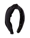 Lele Sadoughi Neoprene Knotted Headband In Jet