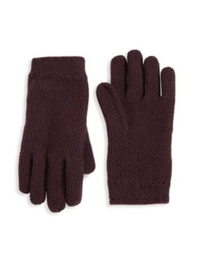 Loro Piana Cashmere Gloves In Dark Raisin