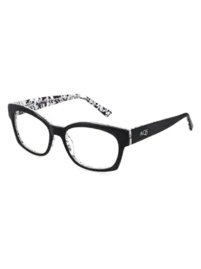 Aqs Mia 51mm Square Optical Glasses In Black