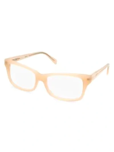 Aqs Women's Sylvester 51mm Square Eyeglasses In Beige